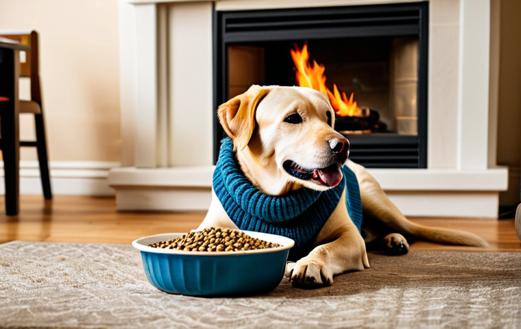 동물영양학의 기초 - Healthy Dog Food Display**

"A visually appealing display of high-quality, natural dog food ingredie...