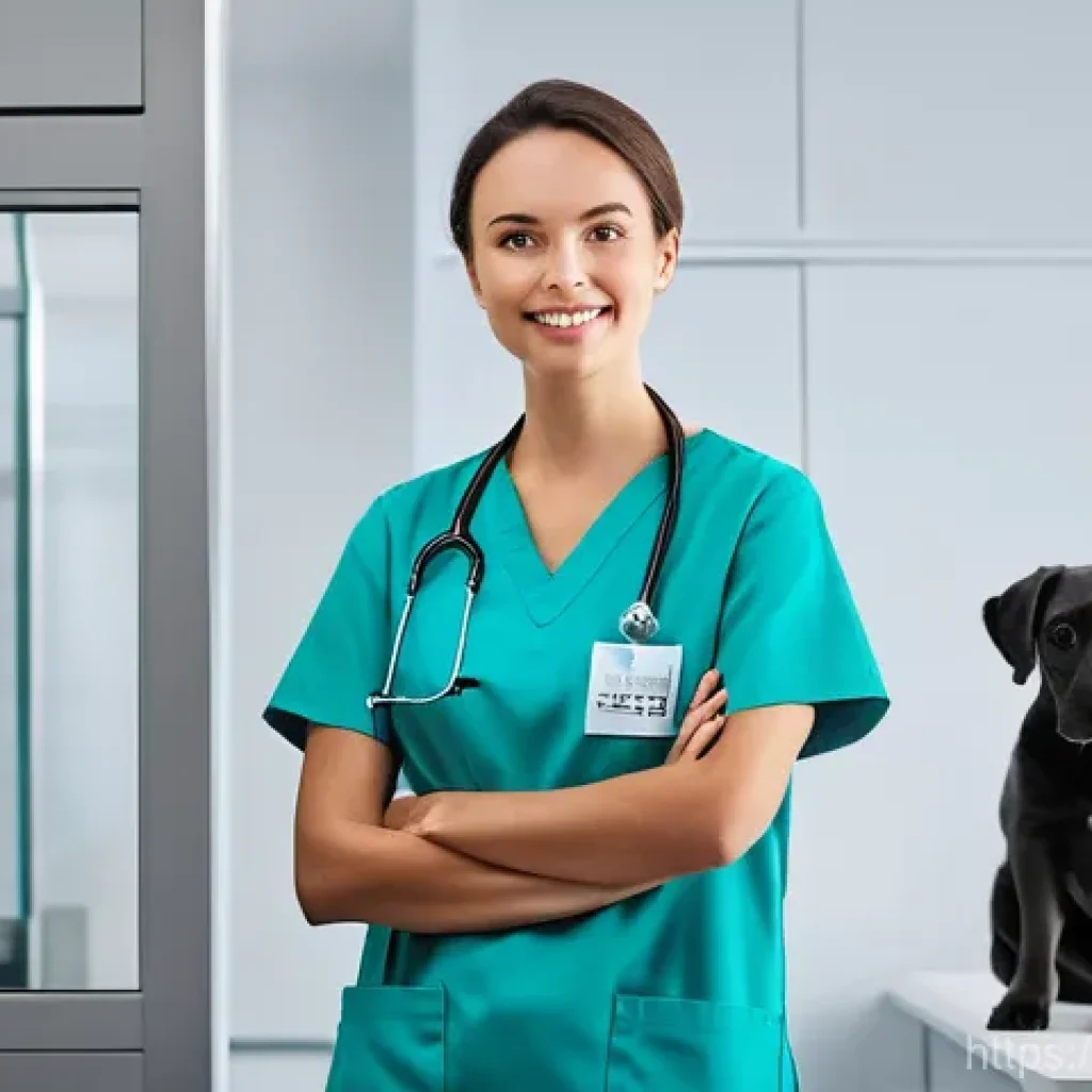 수의사 맞춤형 커리어 코칭 - **Prompt:** A split-scene image or a collage representing two stages of a veterinarian's journey. On...