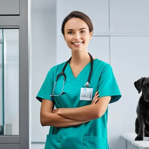 Home 26 수의사 맞춤형 커리어 코칭 - **Prompt:** A split-scene image or a collage representing two stages of a veterinarian's journey. On...