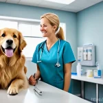 수의학 세부 전공 선택 방법 - **Prompt 1: The Compassionate Small Animal Vet in a Modern Clinic**
"A female veterinarian in he...